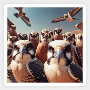 Bird Falcon Wild Nature Funny Happy Humor Photo Selfie Sticker